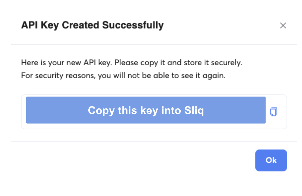 Copy your API key